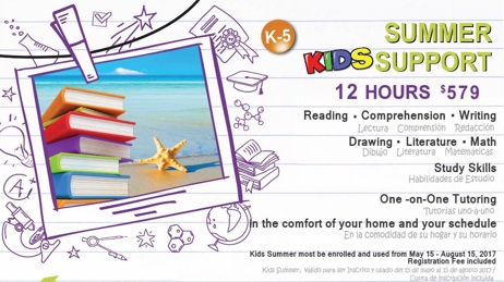 Summer Kids Support - K-5 - 12 Hours @ $579
